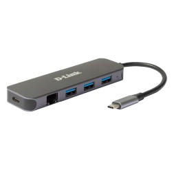D-Link Dub-2334 Stacja Dokująca Przewodowa Usb Type-C Szary
