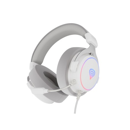 Genesis Neon 764 Zestaw Słuchawkowy Przewodowa Opaska Na Głowę Gaming Usb Typu-A Biały