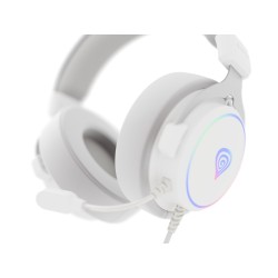 Genesis Neon 764 Zestaw Słuchawkowy Przewodowa Opaska Na Głowę Gaming Usb Typu-A Biały