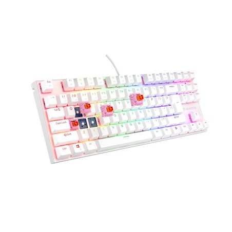 Klawiatura Dla Graczy Genesis Thor 303 Tkl Us Biała Rgb Mechaniczna Silent Switch Hot Swap