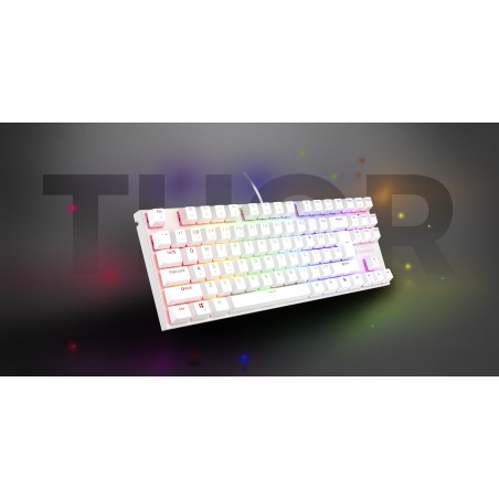 Klawiatura Dla Graczy Genesis Thor 303 Tkl Us Biała Rgb Mechaniczna Silent Switch Hot Swap