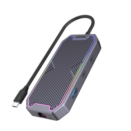 Unitek Hub Usb-C, Hdmi 2.0, Rj45, 3,5Mm, Pd 100W