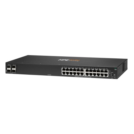 Hpe Aruba Networking 6100 24G 4Sfp+ Zarządzany L3 Gigabit Ethernet (10/100/1000) 1U Czarny