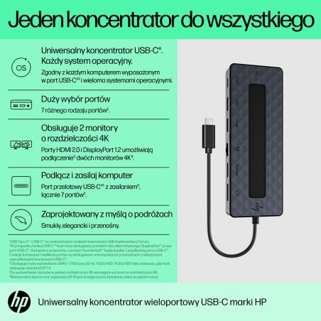 Hp 50H55Aa Usb 3.2 Gen 2 (3.1 Gen 2) Type-C Czarny