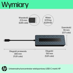 Hp 50H55Aa Usb 3.2 Gen 2 (3.1 Gen 2) Type-C Czarny