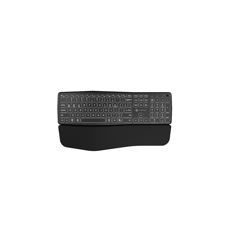 Natec Porifera Klawiatura Dom/Biuro Bluetooth Qwerty Amerykański Międzynarodowy Czarny