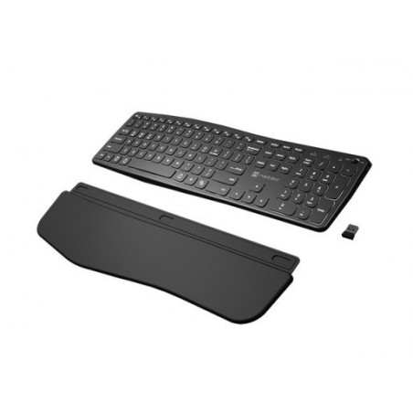 Natec Porifera Klawiatura Dom/Biuro Bluetooth Qwerty Amerykański Międzynarodowy Czarny