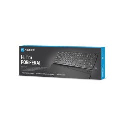 Natec Porifera Klawiatura Dom/Biuro Bluetooth Qwerty Amerykański Międzynarodowy Czarny