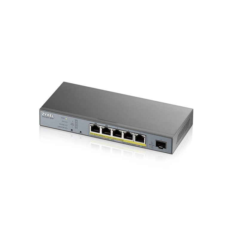 Switch Zyxel Gs1350-6Hp 6P Poe (Poe+: 3 Poe++: 2) 60W Managed Gigabit