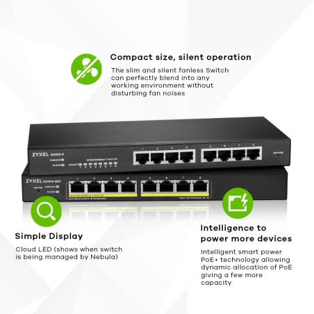 Switch Zyxel Gs1915-8 8P Managed Gigabit