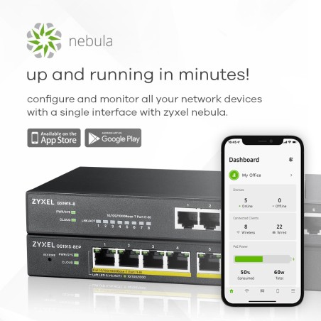 Switch Zyxel Gs1915-8 8P Managed Gigabit