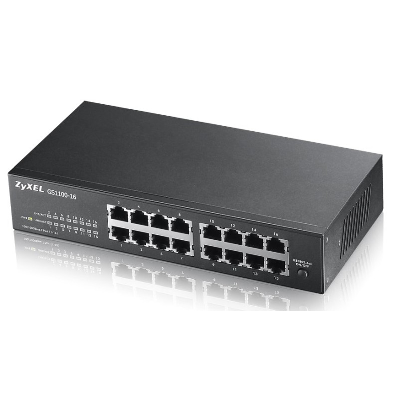 Switch Zyxel Gs1100-16 16P Unmanaged Gigabit