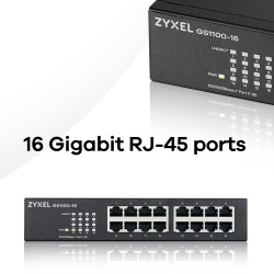 Switch Zyxel Gs1100-16 16P Unmanaged Gigabit