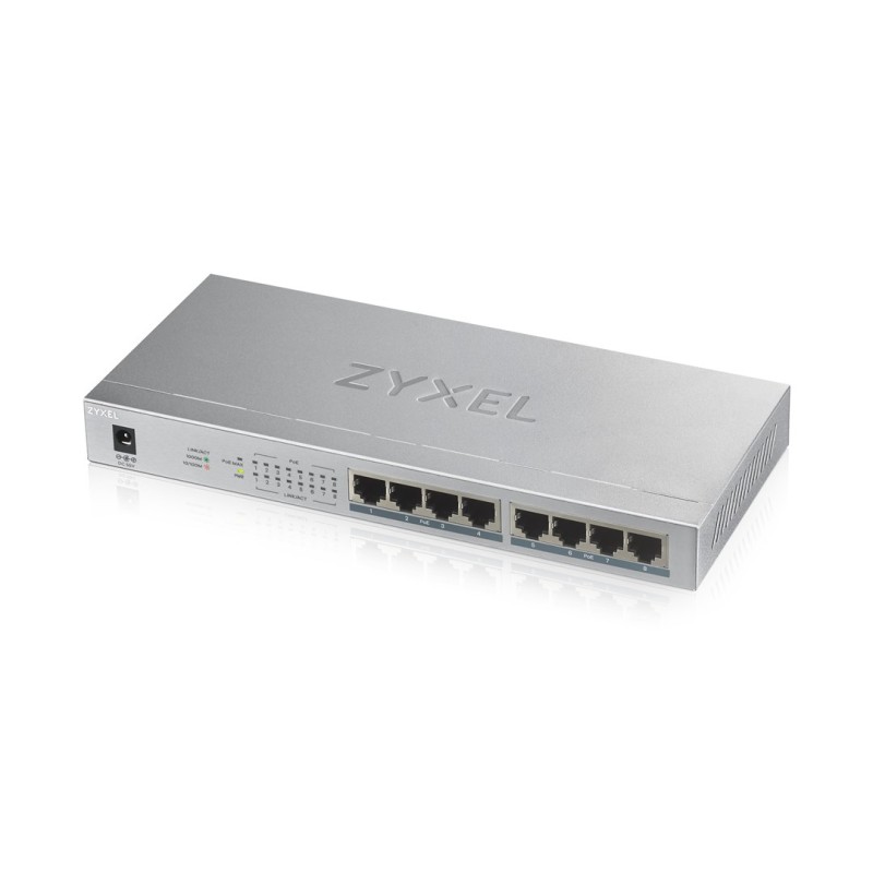 Switch Zyxel Gs1008-Hp 8P Poe (Poe+: 8) 60W Unmanaged Gigabit