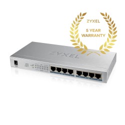 Switch Zyxel Gs1008-Hp 8P Poe (Poe+: 8) 60W Unmanaged Gigabit