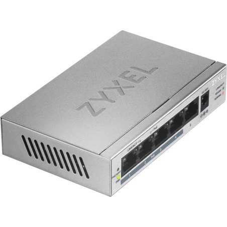 Switch Zyxel Gs1005-Hp 5P Poe (Poe+: 4) 60W Unmanaged Gigabit