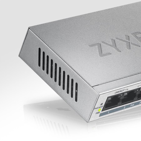 Switch Zyxel Gs1005-Hp 5P Poe (Poe+: 4) 60W Unmanaged Gigabit