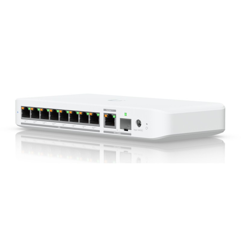 Switch Ubiquiti Unifi  9P Poe ( Poe++: 8 ) Managed Multigigabit/10G (Usw-Flex-2.5G-8-Poe-Eu)