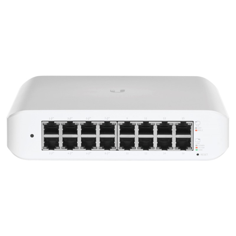 Switch Ubiquiti Unifi Lite 16 Poe 16P Poe ( Poe+: 8 ) Managed Gigabit (Usw-Lite-16-Poe-Eu)