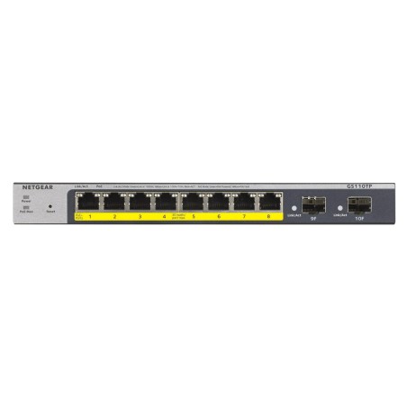 Switch Netgear Gs110Tp-300Eus 10P Poe 55W (Poe+: 8P) Managed Gigabit