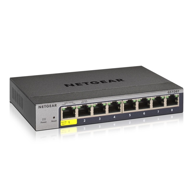 Switch Netgear Gs108T-300Pes 8P  Managed Gigabit