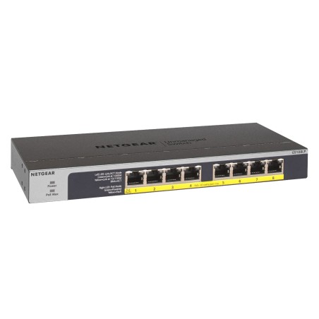 Switch Netgear Gs108Lp-100Eus 8P Poe 60W* (Poe+: 8P) Unmanaged Gigabit