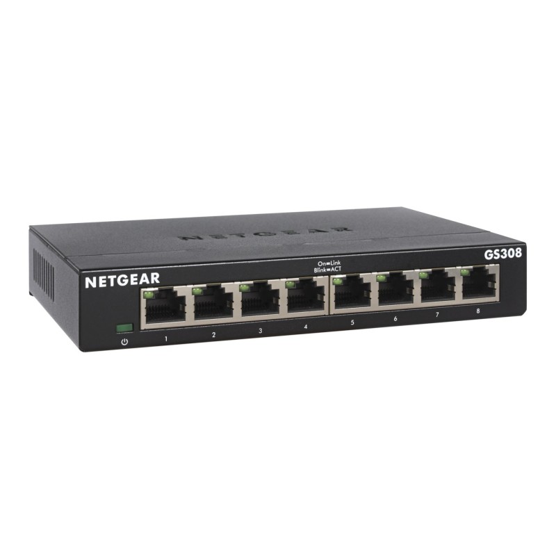 Switch Netgear Gs308-300Pes 8P Unmanaged Gigabit