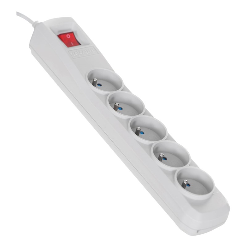 Listwa Przeciwprzepięciowa Activejet 5Gn/5M/Cz (10A  2300W) 5M  Kolor Szary