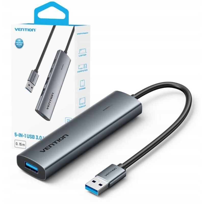Hub 5W1 Usb-A 3.0 Vention 0.15 M