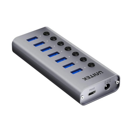 Unitek Hub Usb-A 3.0 7W1, 5Gbps Z Przełącznikiem