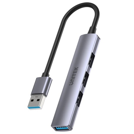 Unitek Hub Usb-A 1Xusb-A 5 Gbps, 3Xusb-A 2.0 Alu