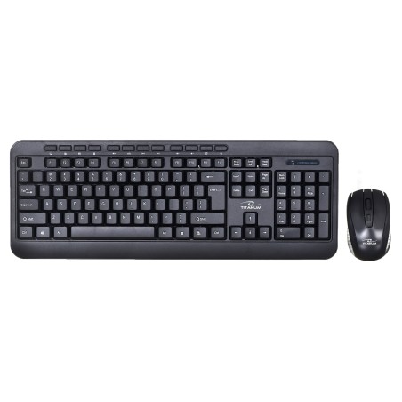 Zestaw Klawiatura + Mysz Titanum Akron Tk109 (Usb 2.0  Kolor Czarny  Optyczna  1600 Dpi)