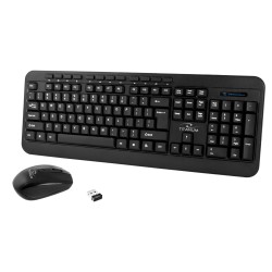 Zestaw Klawiatura + Mysz Titanum Akron Tk109 (Usb 2.0  Kolor Czarny  Optyczna  1600 Dpi)
