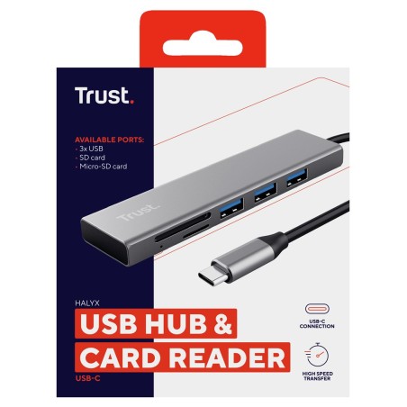 Trust Halyx Fast Usb-C Hub Card  Reader