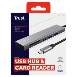 Trust Halyx Fast Usb-C Hub Card  Reader