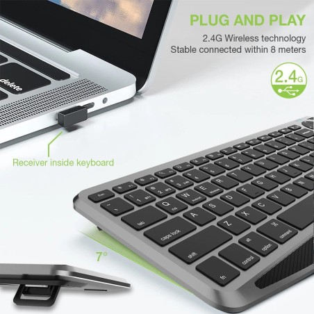 Techly Bezprzewodowa Klawiatura Dualna Bt/Rf Touch