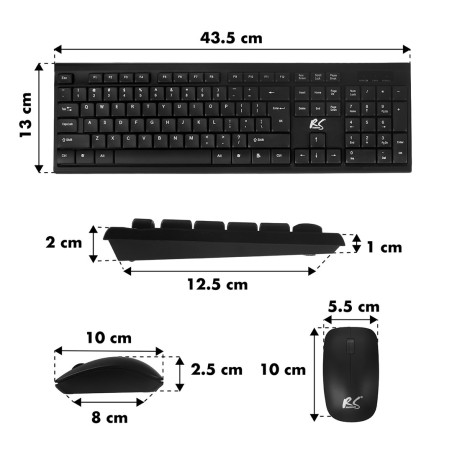 Nanors Klawiatura + Mysz Bezprzewodowa Combo Rs580