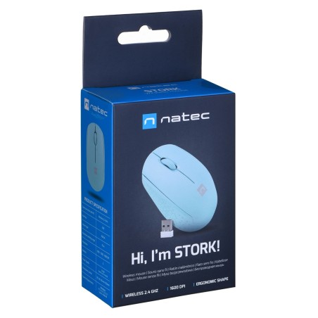 Natec Mysz Bezprzewodowa Stork 1600Dpi Niebieska Nmy-2001