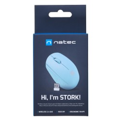 Natec Mysz Bezprzewodowa Stork 1600Dpi Niebieska Nmy-2001