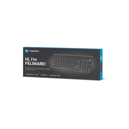 Natec Klawiatura Bezprzewodowa Felimare Us Slim Bluetooth+2.4Ghz Uchwyt Na Tablet/Smartfon Nkl-1973