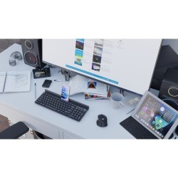 Natec Klawiatura Bezprzewodowa Felimare Us Slim Bluetooth+2.4Ghz Uchwyt Na Tablet/Smartfon Nkl-1973