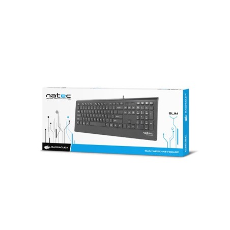 Klawiatura Membranowa Natec Barracuda Nkl-0876 (Usb 2.0  (Us)  Kolor Czarny)
