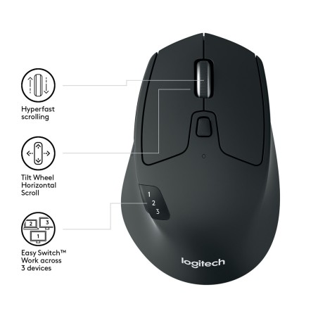 Mysz Logitech M720 Triathlon 910-004791 (Optyczna  1000 Dpi  Kolor Czarny)