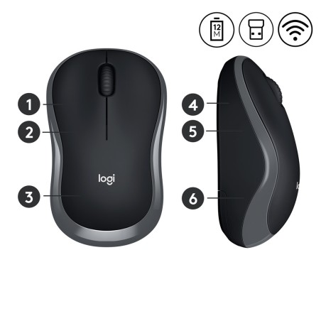 Mysz Logitech 910-002238 (Optyczna  1000 Dpi  Kolor Szary)