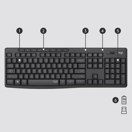 Zestaw Logitech Mk295 Us Silent Wireless