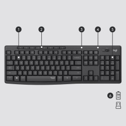 Zestaw Logitech Mk295 Us Silent Wireless