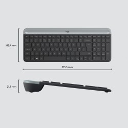 Wireless Keyboard And Mouse Combo Mk470 Graphite