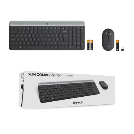 Wireless Keyboard And Mouse Combo Mk470 Graphite