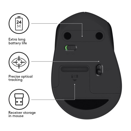 Mysz Logitech M330 910-004909 (Usb 2.0  Kolor Czarny  Optyczna)