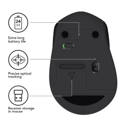 Mysz Logitech M330 910-004909 (Usb 2.0  Kolor Czarny  Optyczna)